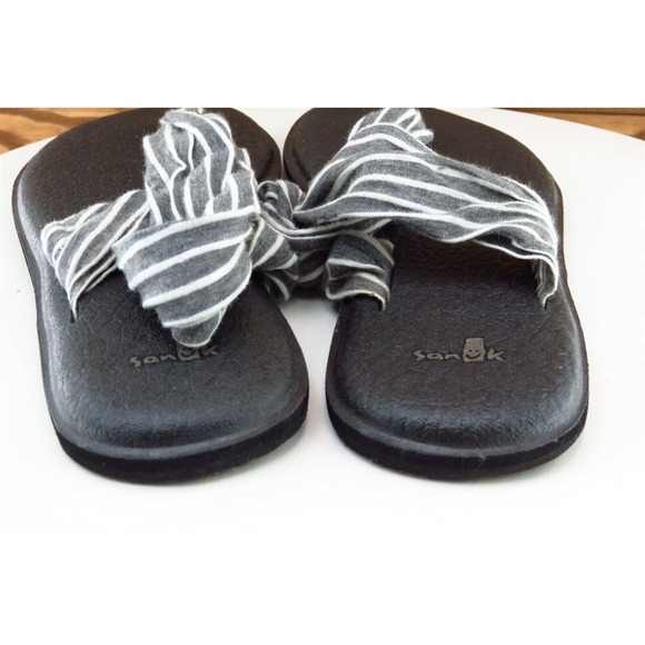 Sanuk‎ Sz 10 M Gray Slide Fabric Women Sandals - Picture 5 of 8
